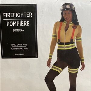 Firefighter Costume Jumpsuit - Black and Yellow